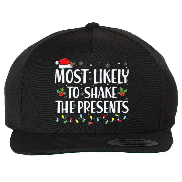 Matching Family Christmas Most Likely to Funny Wool Snapback Cap