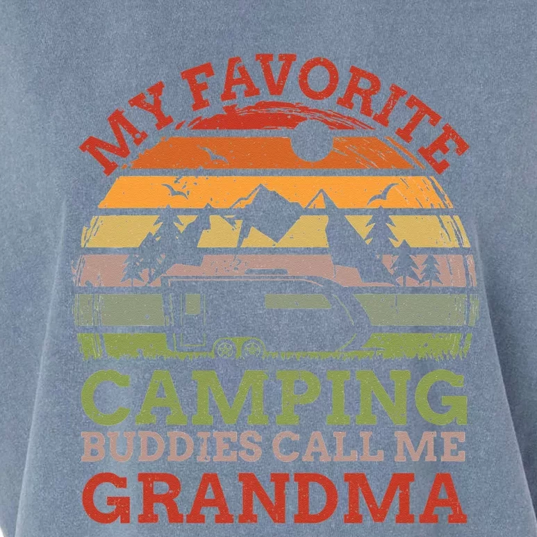 My Favorite Camping Buddies Call Me Grandma Fathers Day Garment-Dyed Women's Muscle Tee