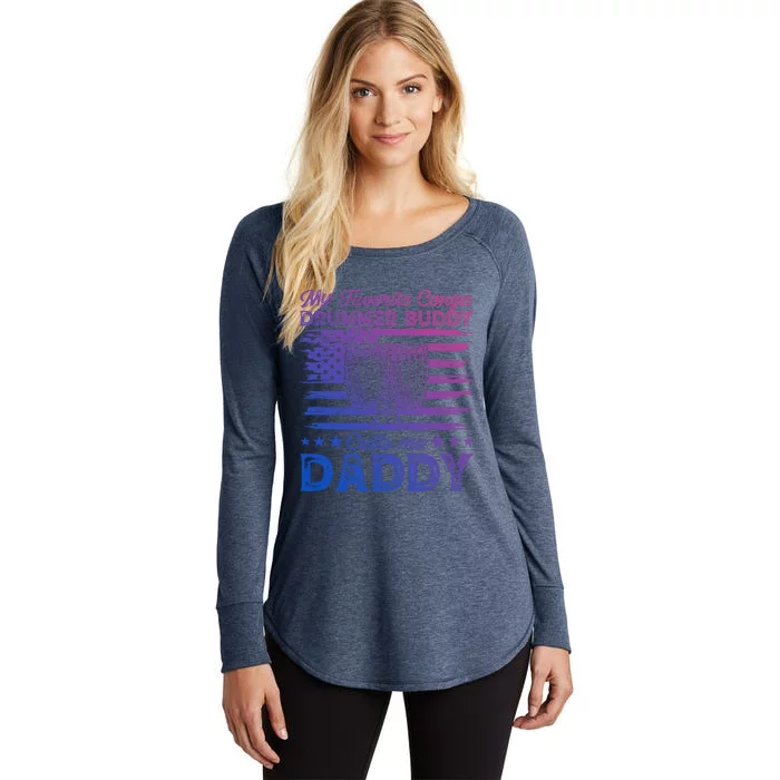 My Favorite Conga Drummer Buddy Calls Me Daddy Conga Player Cool Gift Women's Perfect Tri Tunic Long Sleeve Shirt