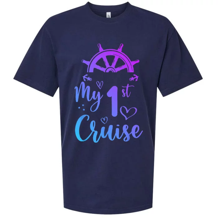 My First Cruise Men Women And Funny Cruise Sueded Cloud Jersey T-Shirt