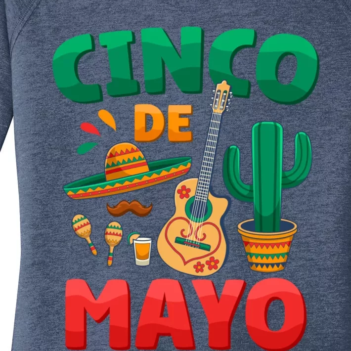 Mexican Fiesta Cinco De Mayo Cute Gift Women's Perfect Tri Tunic Long Sleeve Shirt