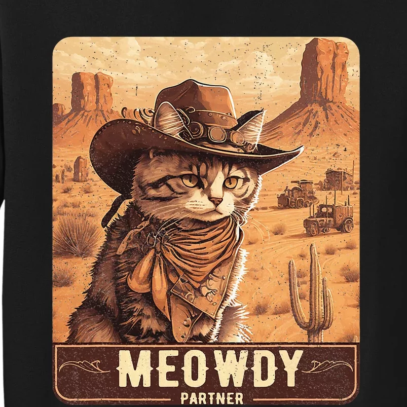 Meowdy! Funny Country Music Cat Cowboy Hat Poster Sweatshirt