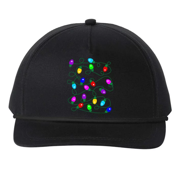 My Favorite Color Is Christmas Lights Funny Pajama Xmas Snapback Five-Panel Rope Hat