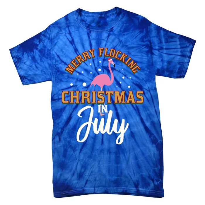 Merry Flocking Christmas In July Tank Top Meaningful Gift Tie-Dye T-Shirt