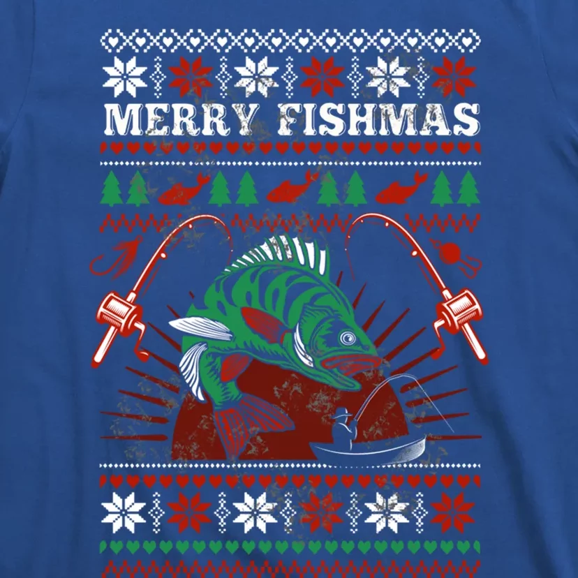 Merry Fishmas Christmas Funny Xmas Fisher Fish Lover Funny Gift T-Shirt