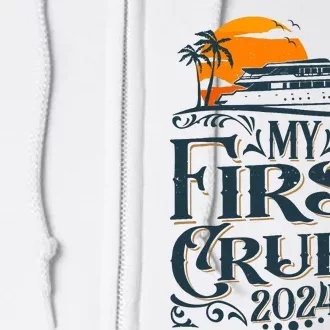 My First Cruise 2024 Family Vacation Cruise Ship Travel Full Zip Hoodie