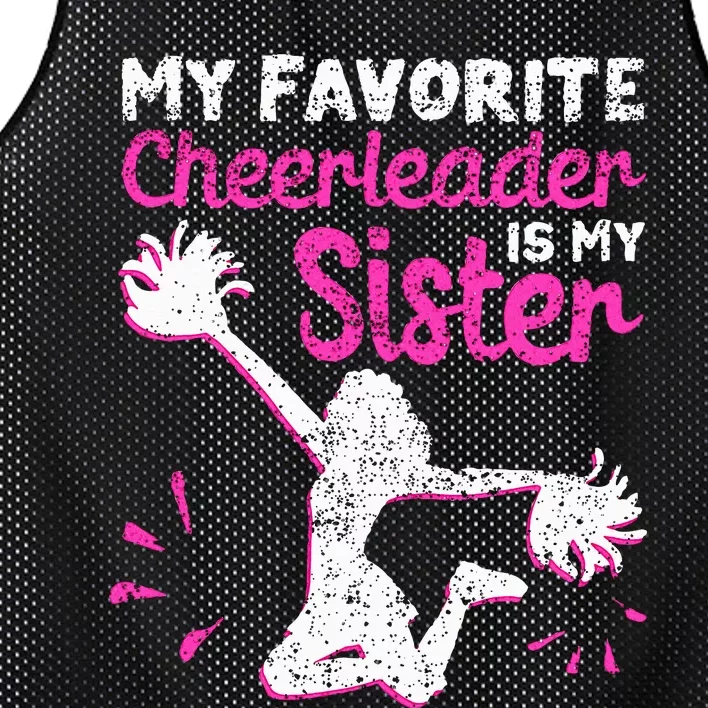 My Favorite Cheerleader Is My Sister Mesh Reversible Basketball Jersey Tank