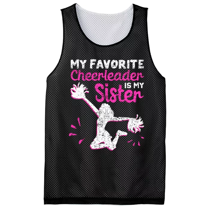 My Favorite Cheerleader Is My Sister Mesh Reversible Basketball Jersey Tank