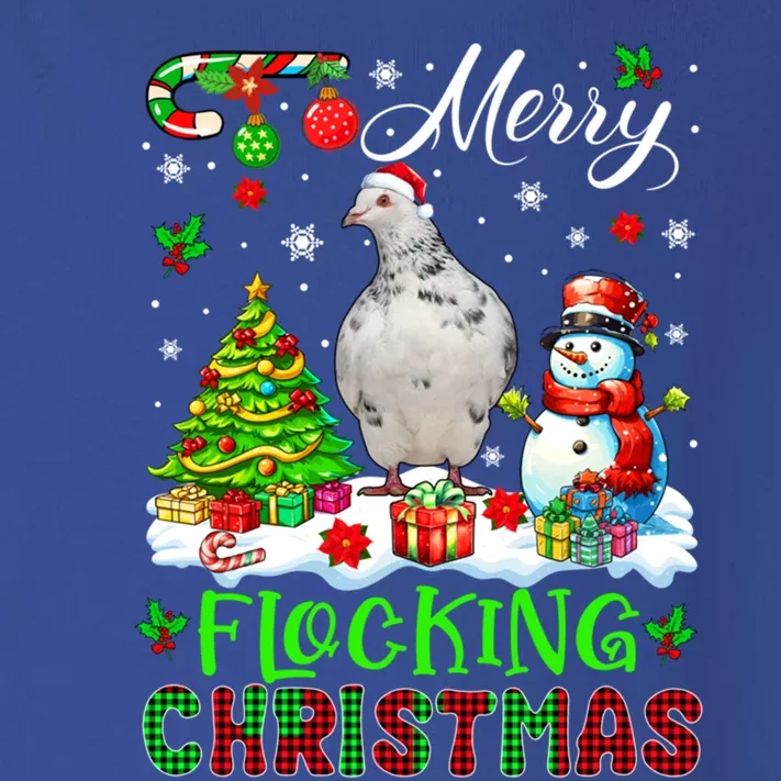 Merry Flocking Christmas Santa Pigeon Xmas Symbols Snow Cute Gift Toddler Long Sleeve Shirt