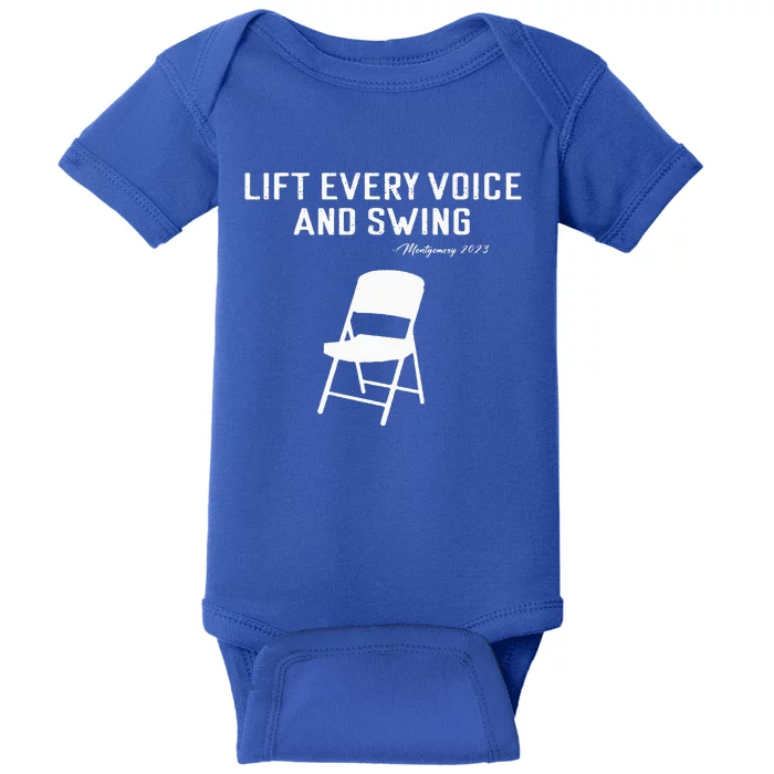 Montgomery Folding Chair Lift Every Voice And Swing Trending Baby Bodysuit