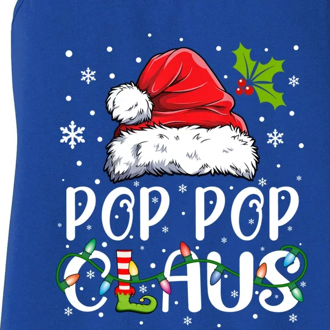 Matching Family Christmas Santa Pop Pop Claus Xmas Pajamas Gift Women's Racerback Tank