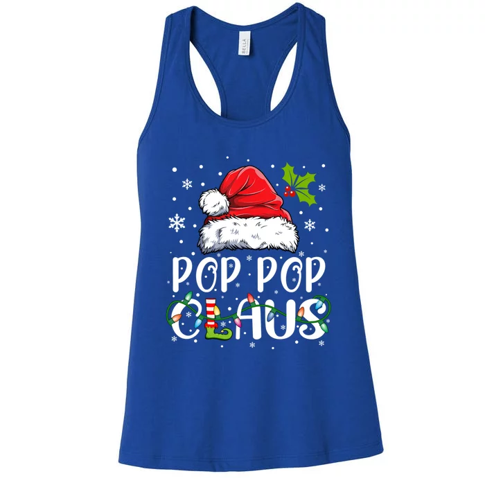 Matching Family Christmas Santa Pop Pop Claus Xmas Pajamas Gift Women's Racerback Tank