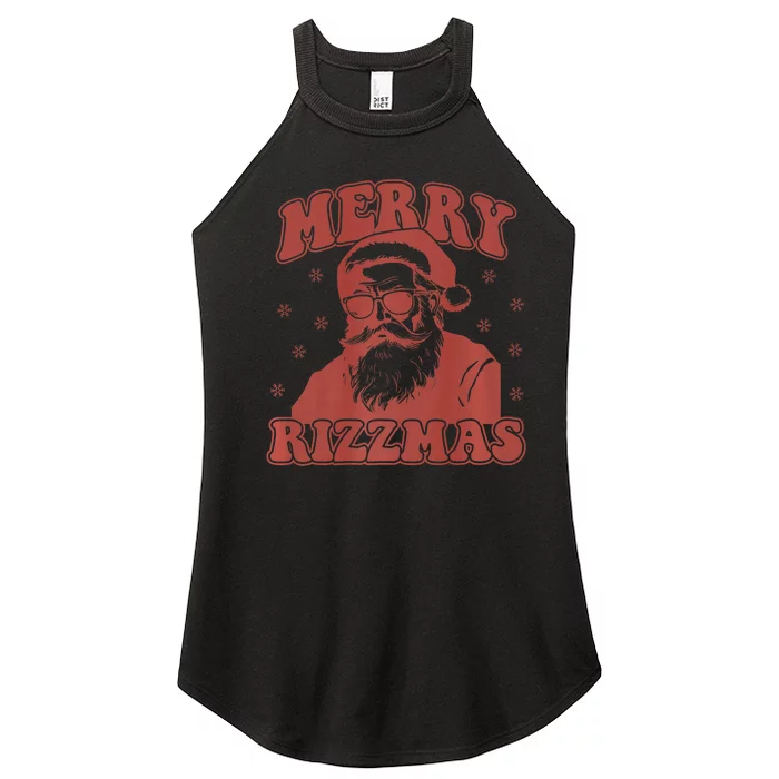 Merry Funny Christmas Rizz Santa Claus Rizzler Premium Women’s Perfect Tri Rocker Tank