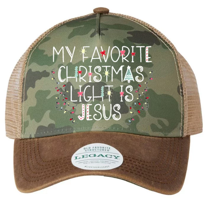 My Favorite Christmas Light Is Jesus Legacy Tie Dye Trucker Hat