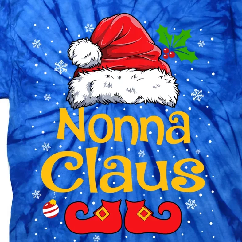 Matching Family Christmas Santa Hat Xmas Funny Nonna Claus Cool Gift Tie-Dye T-Shirt