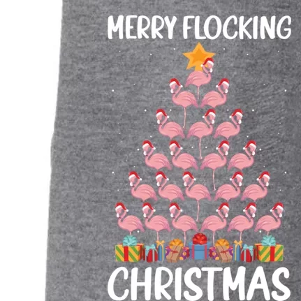 Merry Flocking Christmas Pun Lovers Flamingo Fanatic Crew Gift Doggie 3-End Fleece Hoodie