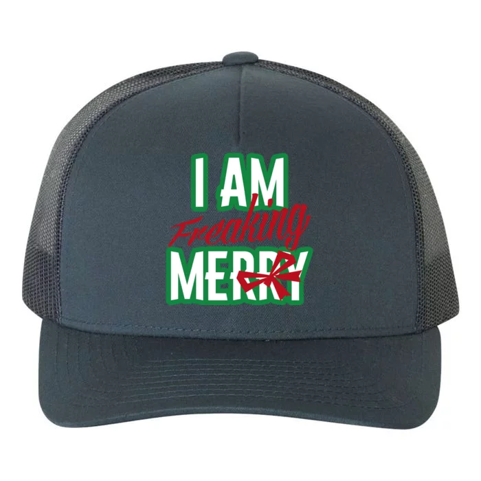 Matching Family Christmas Funny Costume I Am Freaking Merry Gift Yupoong Adult 5-Panel Trucker Hat