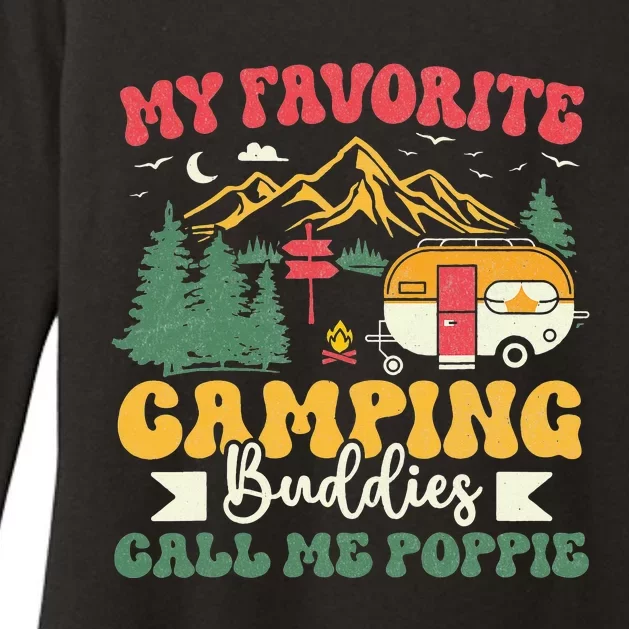 My Favorite Camping Buddies Call Me Poppie Groovy Camping Womens CVC Long Sleeve Shirt