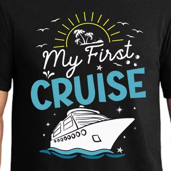 My First Cruise Women And Funny Cruise Trip Pajama Set