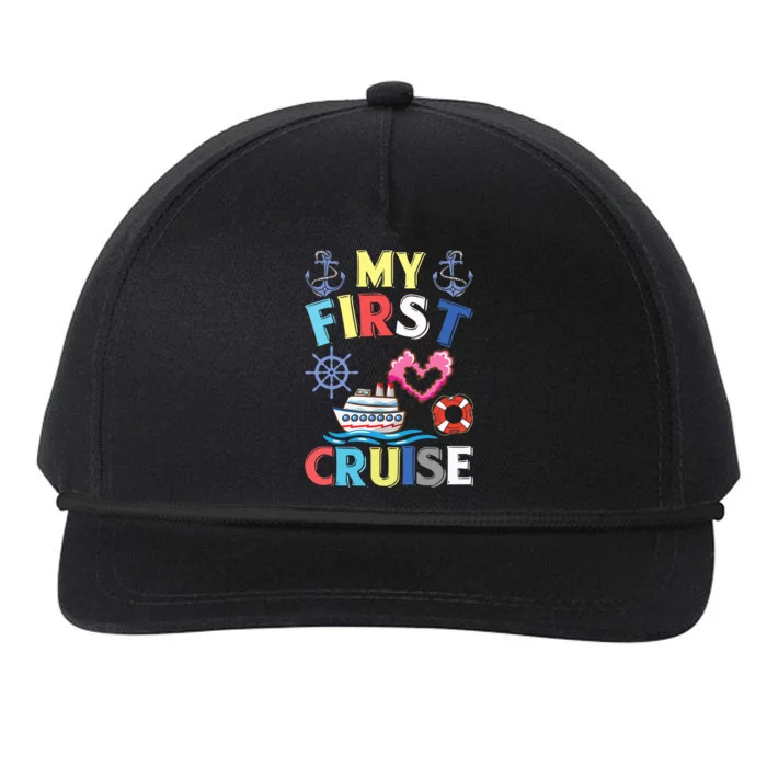 My First Cruise, Wo, Girl and Boy Funny Cruise Trip Snapback Five-Panel Rope Hat