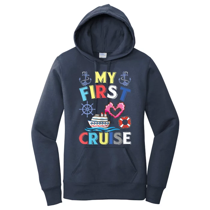 My First Cruise, Wo, Girl and Boy Funny Cruise Trip Women's Pullover Hoodie