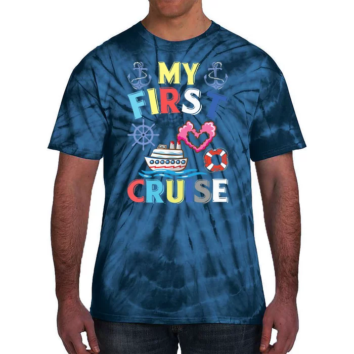 My First Cruise, Wo, Girl and Boy Funny Cruise Trip Tie-Dye T-Shirt