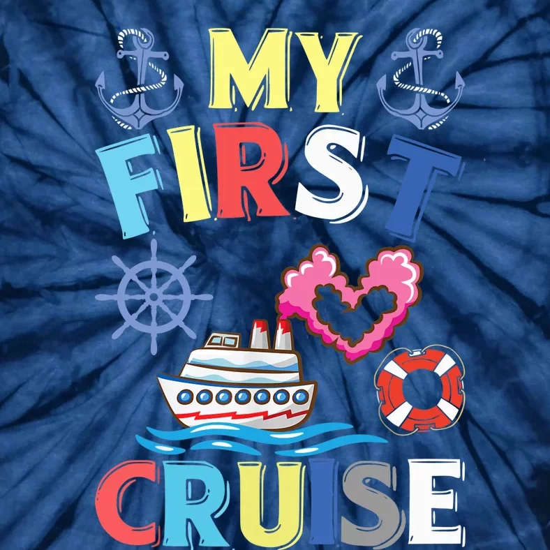 My First Cruise, Wo, Girl and Boy Funny Cruise Trip Tie-Dye T-Shirt