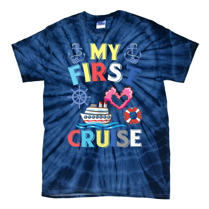 My First Cruise, Wo, Girl and Boy Funny Cruise Trip Tie-Dye T-Shirt