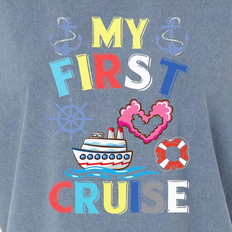 My First Cruise Women And Funny Cruise Trip Garment-Dyed Women's Muscle Tee