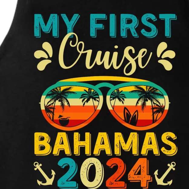 My First Cruise Bahamas 2024 Family Vacation Travel Ship Ladies Tri-Blend Wicking Tank