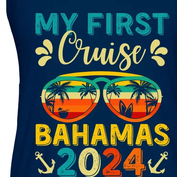 My First Cruise Bahamas 2024 Family Vacation Travel Ship Ladies Essential Flowy Tank