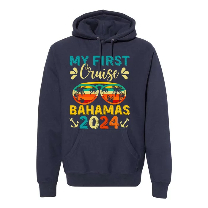 My First Cruise Bahamas 2024 Family Vacation Travel Ship Premium Hoodie