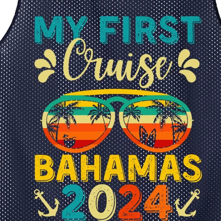 My First Cruise Bahamas 2024 Family Vacation Travel Ship Mesh Reversible Basketball Jersey Tank