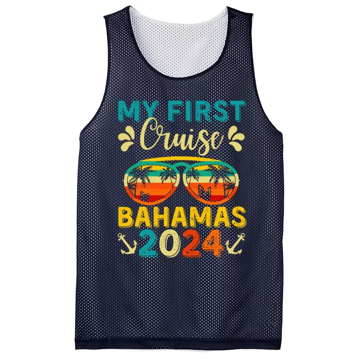 My First Cruise Bahamas 2024 Family Vacation Travel Ship Mesh Reversible Basketball Jersey Tank