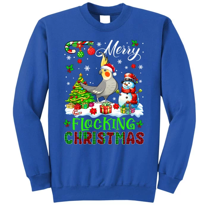 Merry Flocking Christmas Santa Cockatiel Xmas Snow Cool Gift Tall Sweatshirt