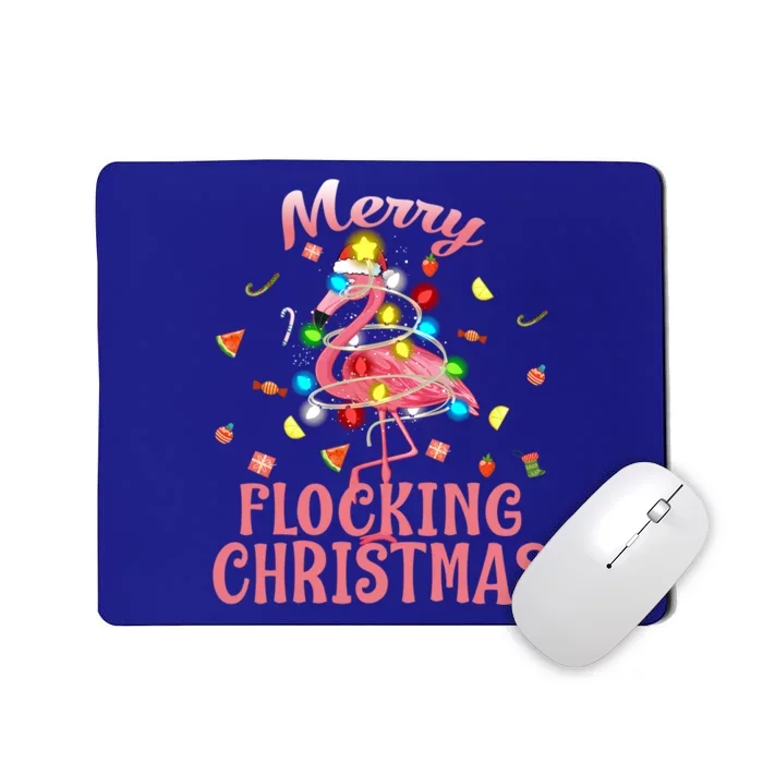 Merry Flocking Christmas Santa Flamingo Xmas Great Gift Mousepad