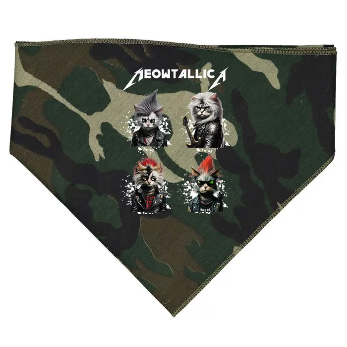 Meowtallica Funny Cat Music USA-Made Doggie Bandana