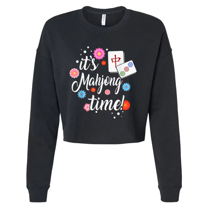 Mahjong For Chinese Or Mahjong Player Cropped Pullover Crew