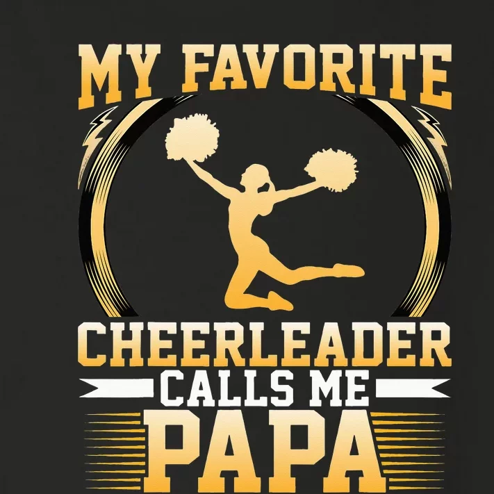 My Favorite Cheerleader Calls Me Papa Cheerleaders Dad Toddler Long Sleeve Shirt