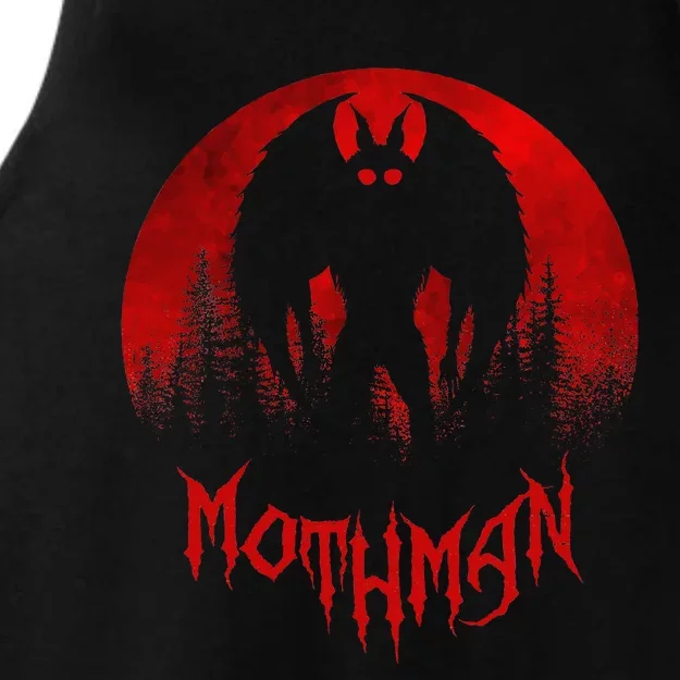 Mothman Folklore Cryptid Ladies Tri-Blend Wicking Tank