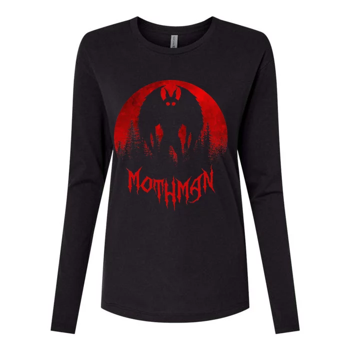 Mothman Folklore Cryptid Womens Cotton Relaxed Long Sleeve T-Shirt