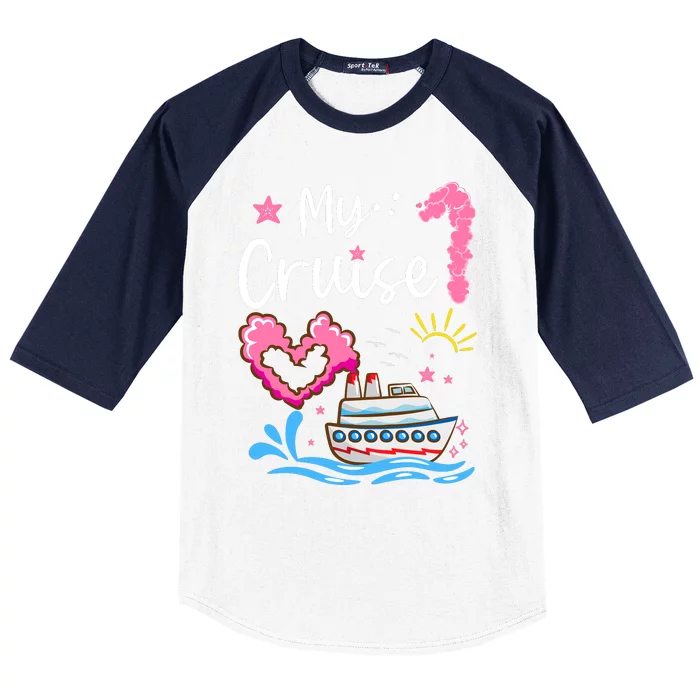 My First Cruise Girl Boy Funny Vacation Cruise Baseball Sleeve Shirt