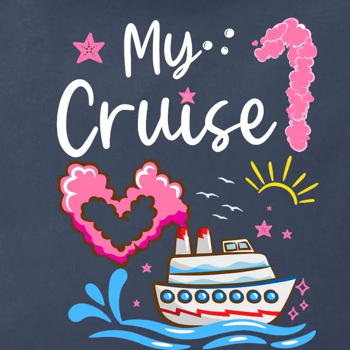 My First Cruise Girl Boy Funny Vacation Cruise Zip Tote Bag