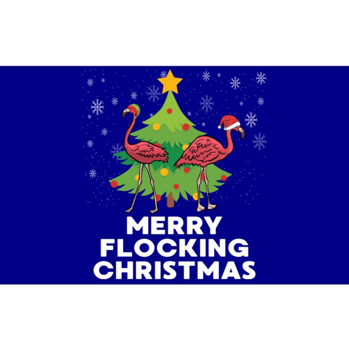 Merry Flocking Christmas Funny Xmas Flamingo Wading Bird Funny Gift Bumper Sticker