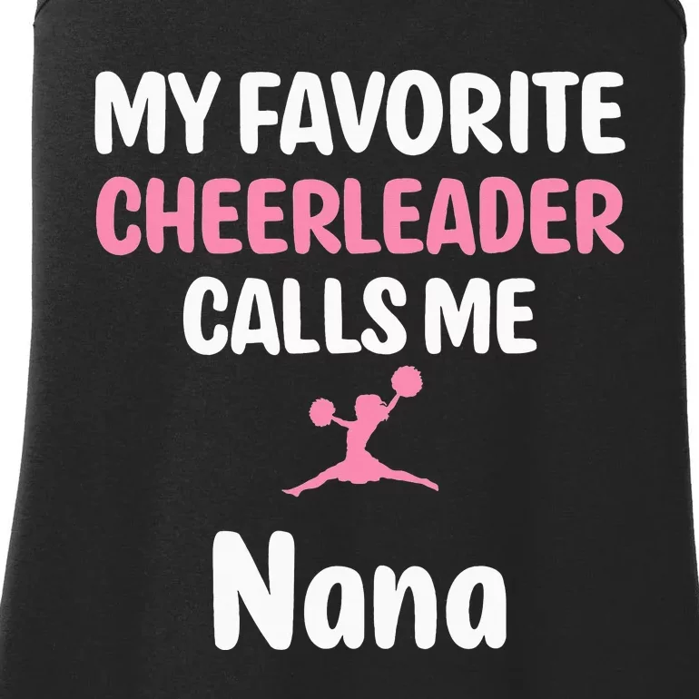 My Favorite Cheerleader Calls Me Nana Supportive Grandmother Ladies Essential Tank