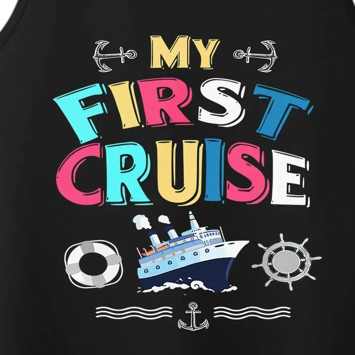 My First Cruise Girls And Boys Rookie Travelers Performance Tank