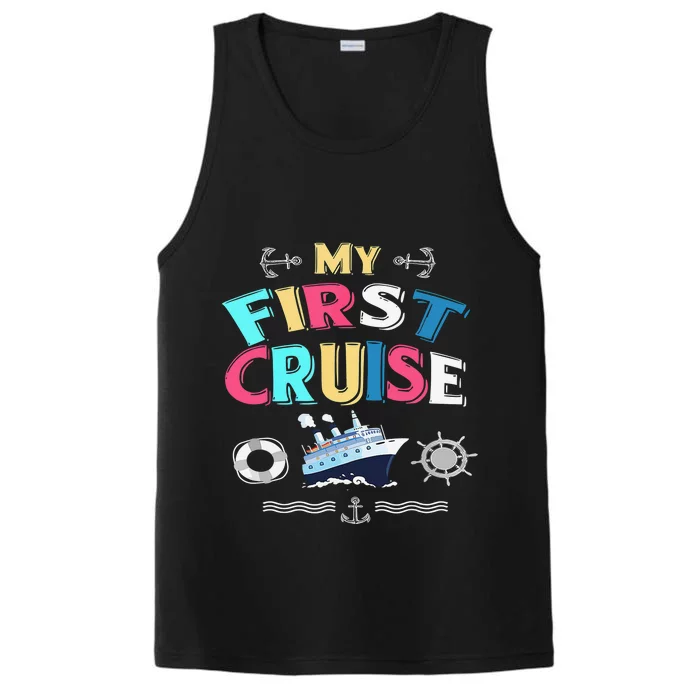 My First Cruise Girls And Boys Rookie Travelers Performance Tank