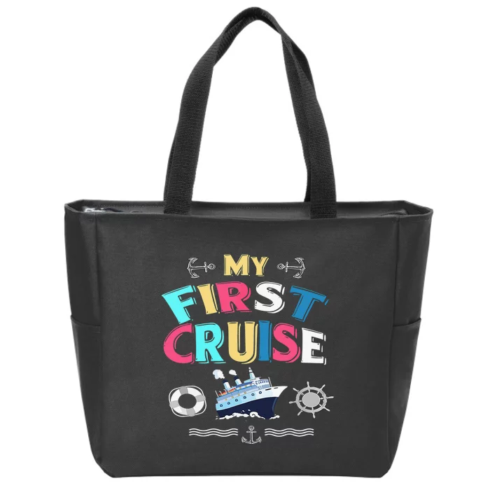 My First Cruise Girls And Boys Rookie Travelers Zip Tote Bag