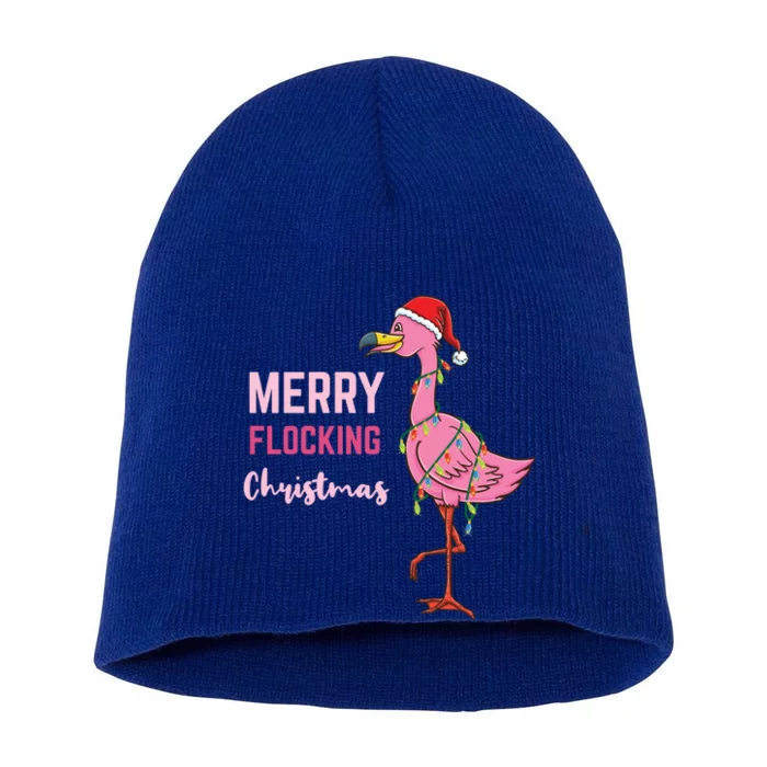 Merry Flocking Christmas Gift Short Acrylic Beanie