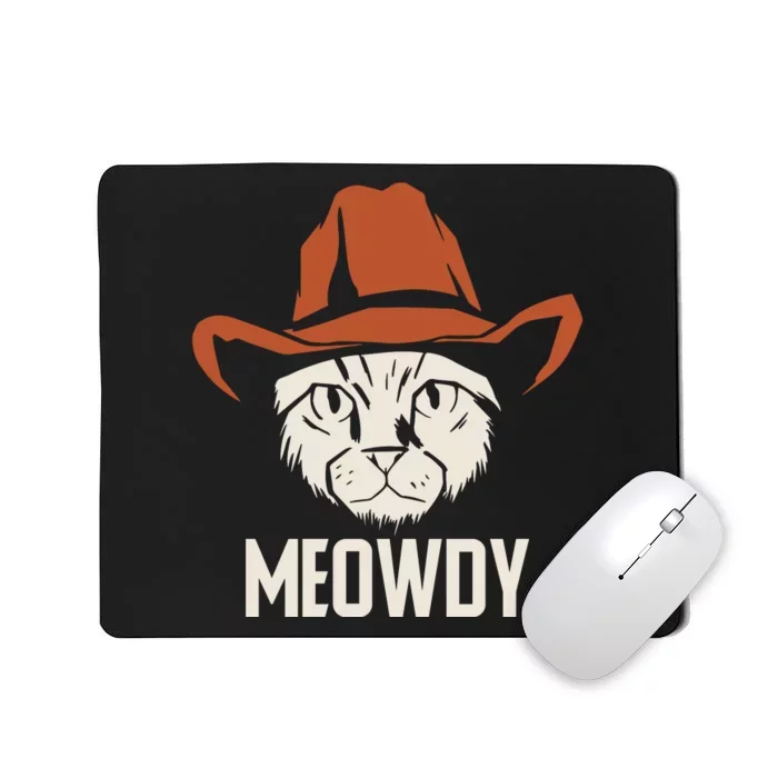 Meowdy Funny Cat Cowboy Mousepad